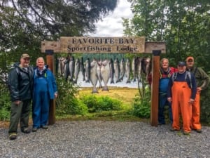 Photo of a Group of Anglers with Their Haul at One of the Best Alaska Fishing Lodges