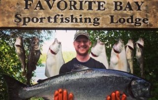 Photo of Man Holding a Giant King Salmon. Salmon Fishing in Alaska at Its Finest